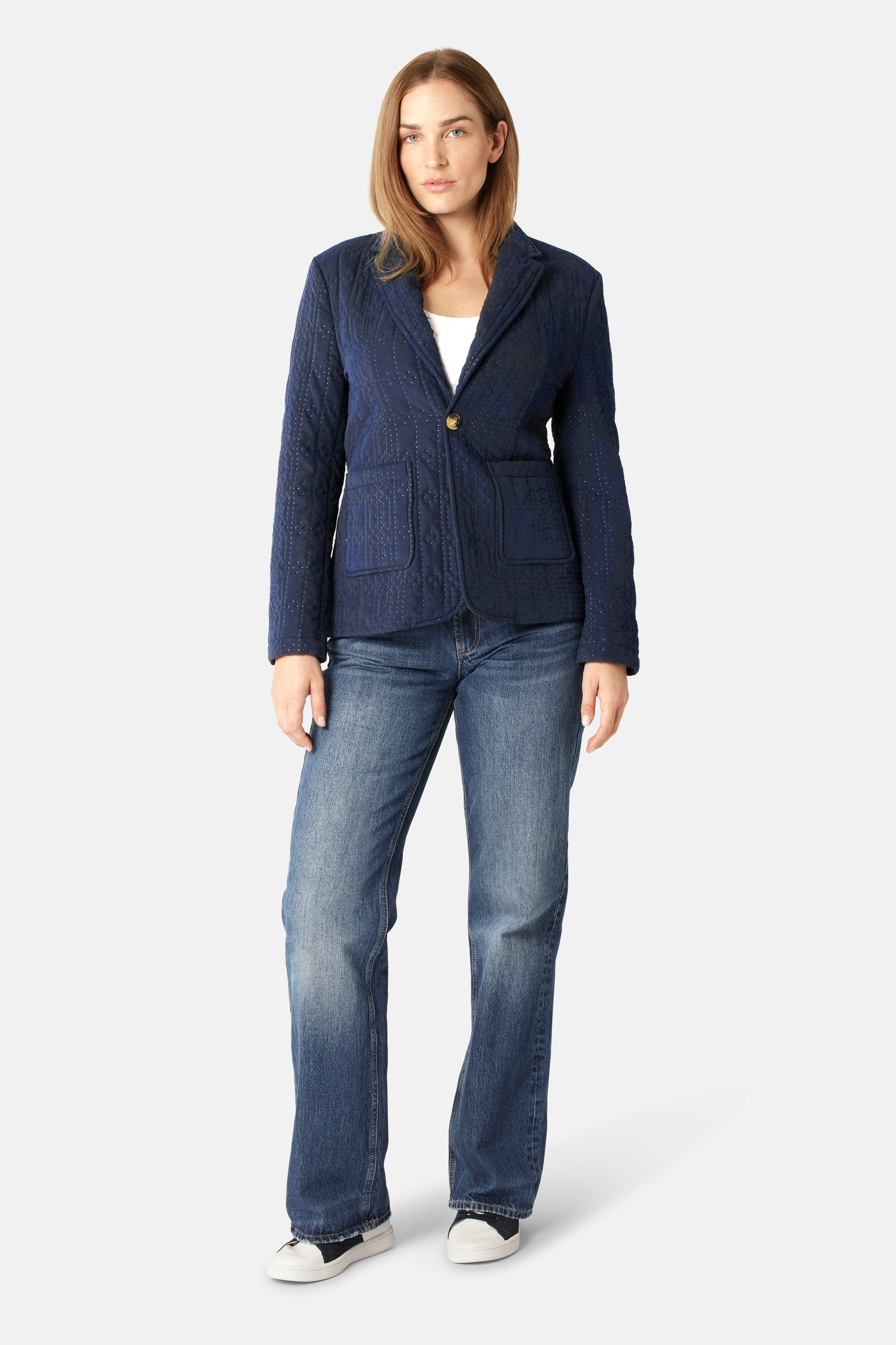 Quiltet Blazer - Dark Indigo